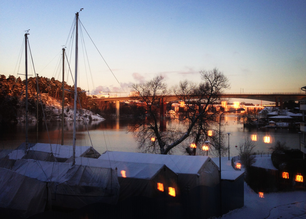 Utsikten från mitt kontor en morgon i januari. Foto: Nathalie C. Andersson